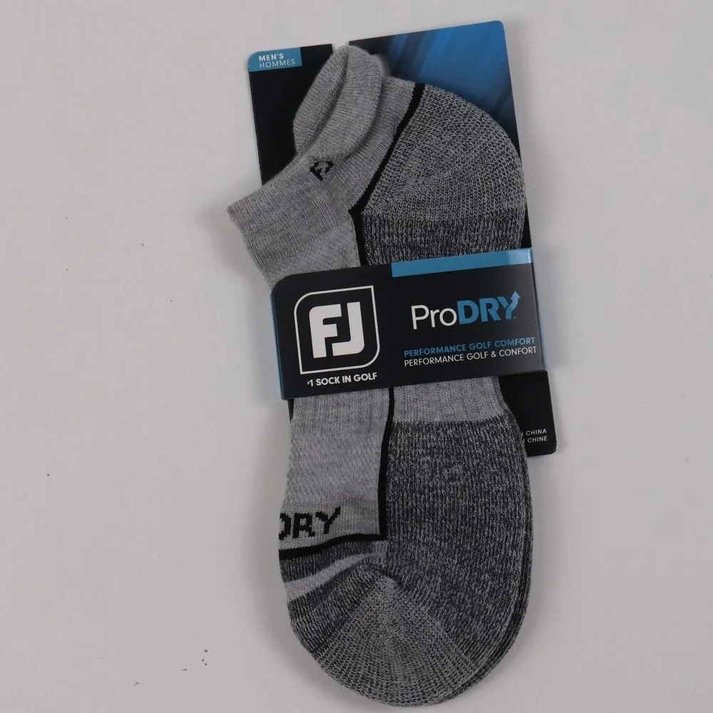 FootJoy Golf Socks ProDry Low Cut Gray Heathered Men Size 7-12 NWT